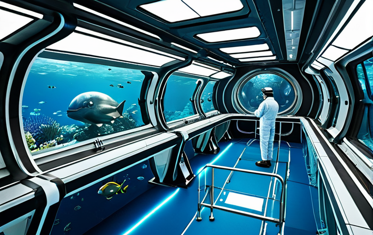 심해 모듈형 주거 시스템의 설계 - **

A futuristic underwater research station, several modular habitats connected by transparent tunn...